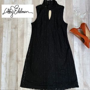 NWOT Libby Edelman Lace Dress Mockneck & Keyhole